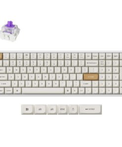 Keychron K4 HE 96% Magnetic Switch Hot-Swap RGB Wireless Keyboard – White (Wood + Aluminium)