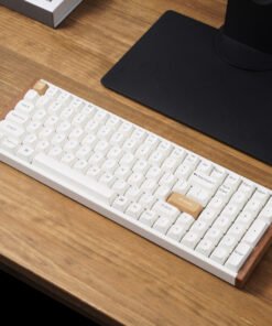 Alternative view of Keychron K4 HE 96% Magnetic Switch Hot-Swap RGB Wireless Keyboard – White (Wood + Aluminium)