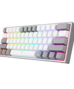 Alternative view of Redragon K617 FIZZ 60% Wired RGB Gaming Keyboard - White/Grey