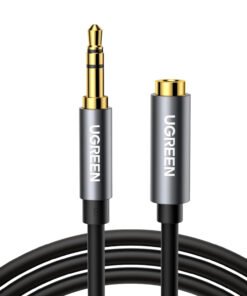 UGREEN AV118 3.5mm AUX Extension Cable 2m – Male to Female –(Black)