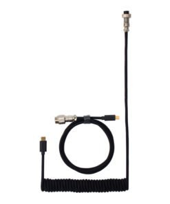 Alternative view of Keychron Coiled Aviator Cable - Black/Straight