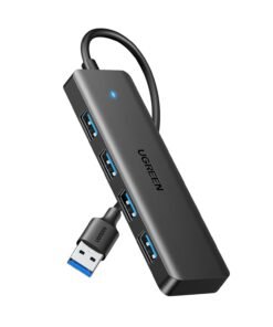 UGREEN 4-in-1 USB 3.0 Hub - High-Speed 5Gbps Data Transfer - Grey