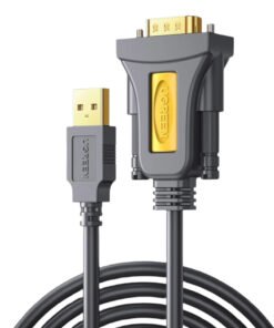 Alternative view of UGREEN USB 2.0 to RS-232 Serial Adapter Cable (USB-A Male to DB9 Male)-Black