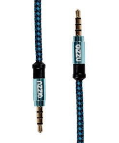Alternative view of Gizzu 3.5mm AUX Cable 1.5m - Black/Blue