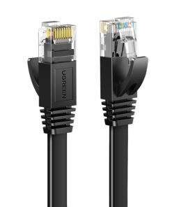 Alternative view of UGREEN NW102 Cat6 U/UTP Flat Ethernet Cable 2m - Black