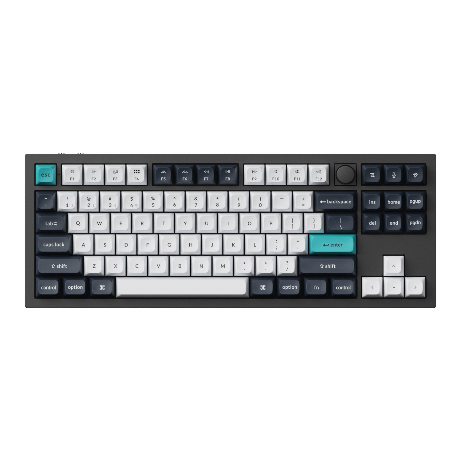 Keychron Q3 Max 80% Full Assembled Knob Red Switch Hot-Swap Gateron Jupiter RGB Wireless Keyboard - Black - Image 2