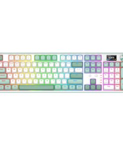 Alternative view of Redragon WYVERN K761 Pro Full-size RGB Wireless Mechanical Gaming Keyboard - White/Green