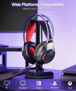 Alternative view of Redragon SCREAM Over-Ear RGB Gaming Headset - Black