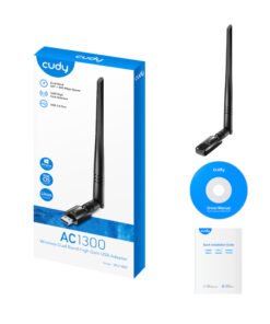 Alternative view of Cudy 1300Mbps High Gain WiFi USB3.0 Adapter with High Gain Antenna