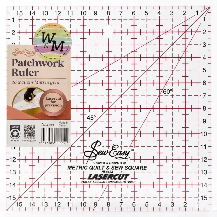 Square Ruler Metric 16cm x 16cm
